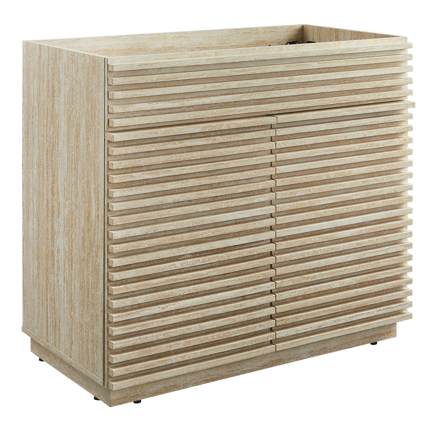 Modway - Render 36" Faux Travertine Bathroom Vanity Cabinet (Sink Not Included) by Modway  Bathroom Vanities Brown - EEI-6969-TRA