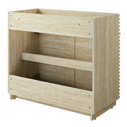 Modway - Render 36" Faux Travertine Bathroom Vanity Cabinet (Sink Not Included) by Modway  Bathroom Vanities Brown - EEI-6969-TRA