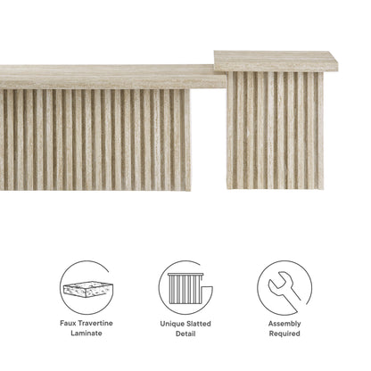 Modway - Render Nesting Coffee Tables Set of 2 by Modway  Living Room Tables Brown - EEI-6970-TRA