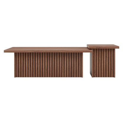 Modway - Render Nesting Coffee Tables Set of 2 by Modway Living Room Tables Walnut - EEI-6970-WAL