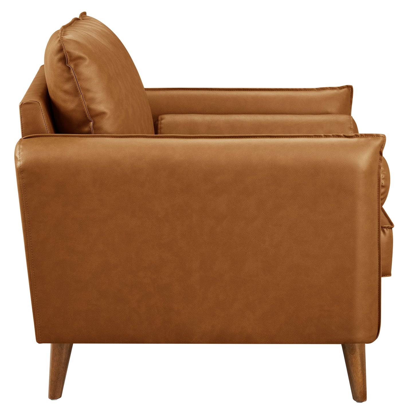 Modway - Revive Upholstered Vegan Leather Accent Armchair by Modway  Living Room Sofas and Armchairs Brown - EEI-6973-TAN