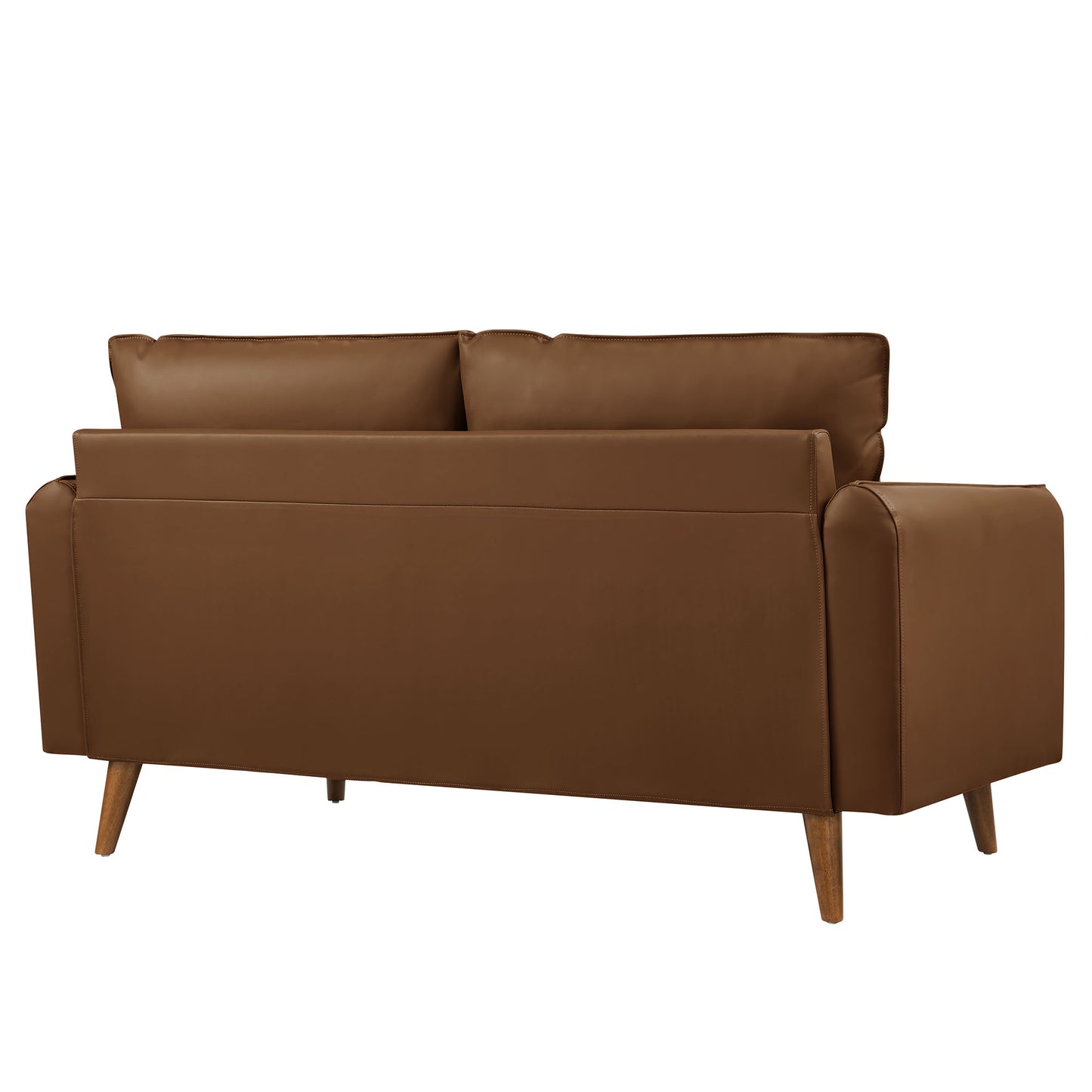 Modway - Revive Upholstered Vegan Leather Loveseat by Modway  Living Room Sofas and Armchairs Brown - EEI-6974-BRN