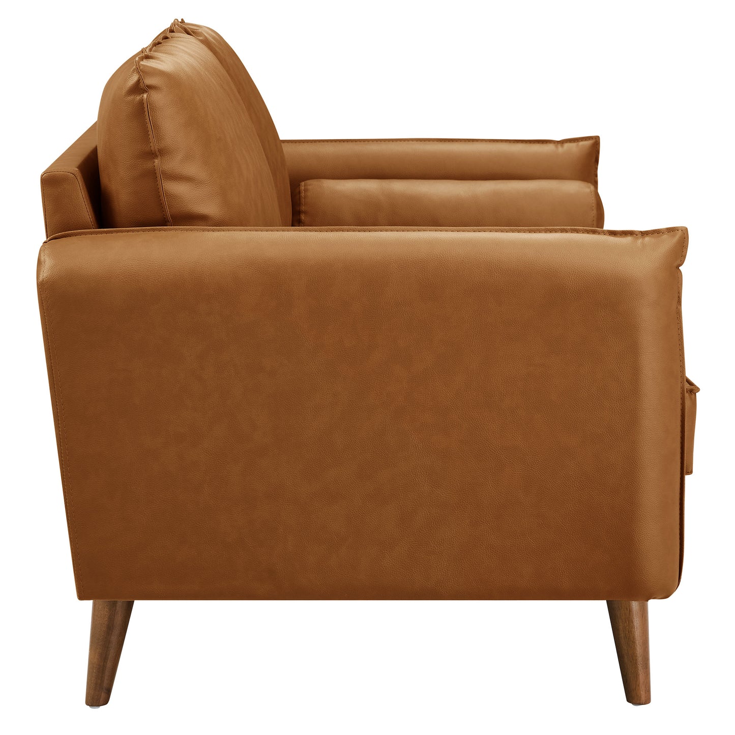 Modway - Revive Upholstered Vegan Leather Loveseat by Modway  Living Room Sofas and Armchairs Brown - EEI-6974-TAN