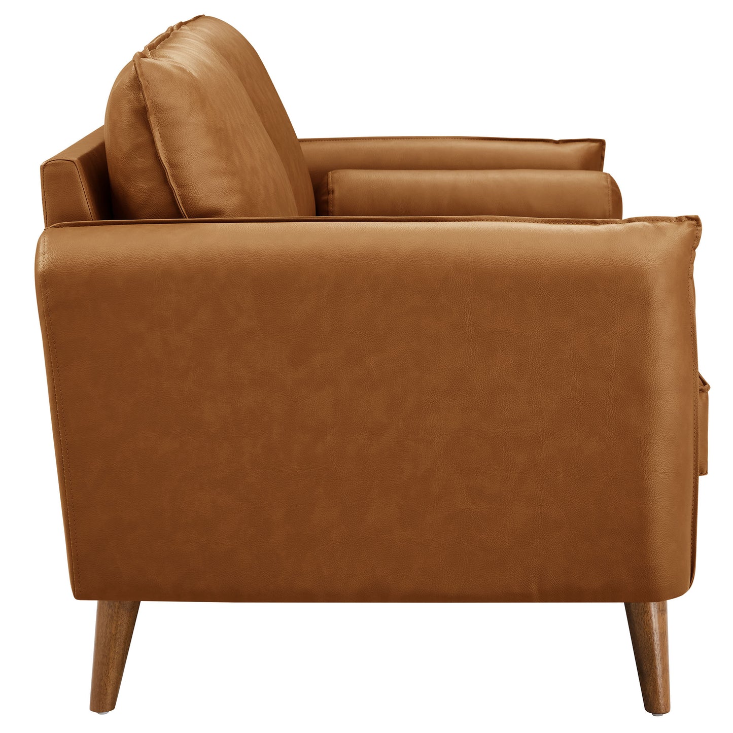 Modway - Revive Upholstered Vegan Leather Sofa by Modway  Living Room Sofas and Armchairs Brown - EEI-6975-TAN