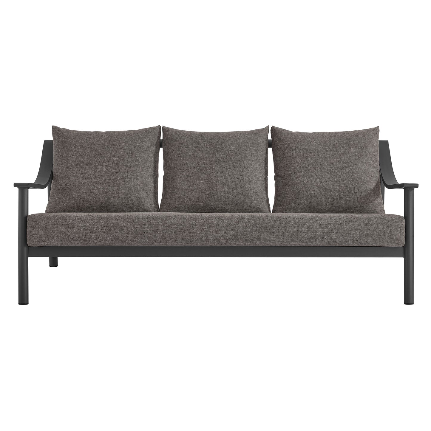 Modway - Terrace Outdoor Patio Aluminum Sofa by Modway  Outdoor Furniture Sofa Sectionals Gray - EEI-6977-CAR-GPH
