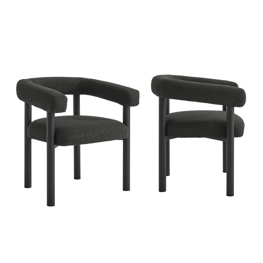 Modway - Nautica Outdoor Patio Aluminum Dining Armchairs Set of 2 by Modway  Outdoor Furniture Bar and Dining Gray - EEI-6979-CHA-GPH