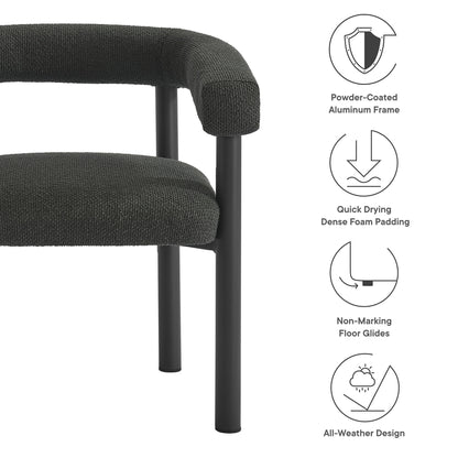 Modway - Nautica Outdoor Patio Aluminum Dining Armchairs Set of 2 by Modway  Outdoor Furniture Bar and Dining Gray - EEI-6979-CHA-GPH