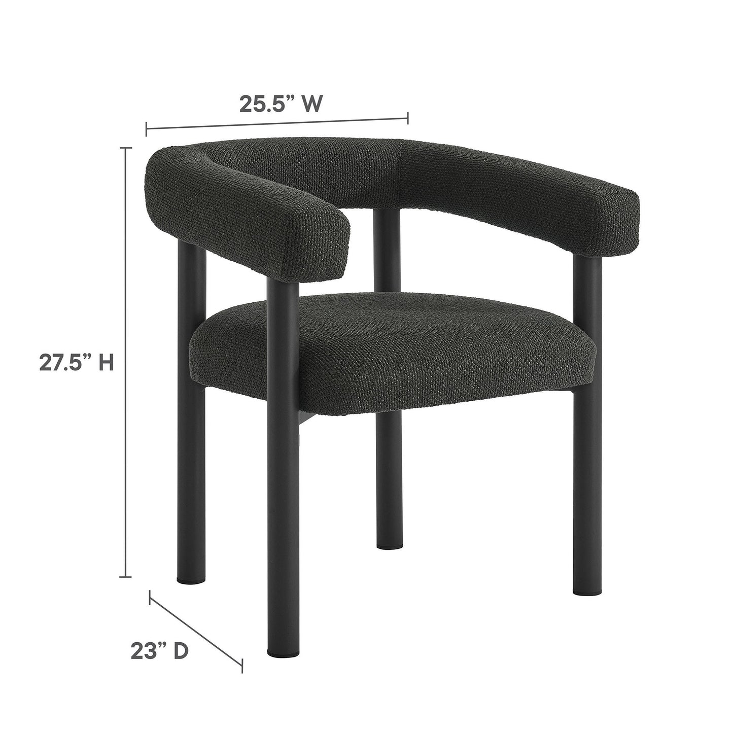 Modway - Nautica Outdoor Patio Aluminum Dining Armchairs Set of 2 by Modway  Outdoor Furniture Bar and Dining Gray - EEI-6979-CHA-GPH