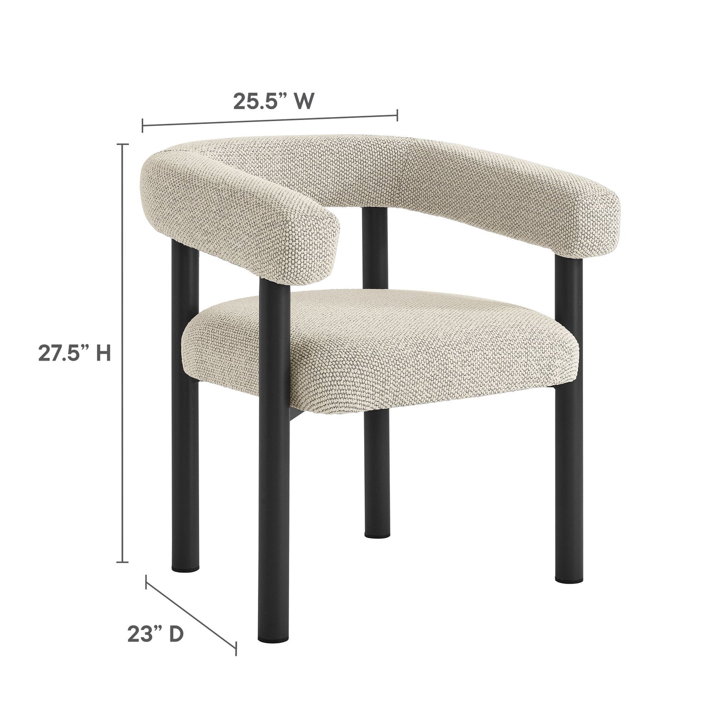 Modway - Nautica Outdoor Patio Aluminum Dining Armchairs Set of 2 by Modway  Outdoor Furniture Bar and Dining Ivory - EEI-6979-IVO-GPH