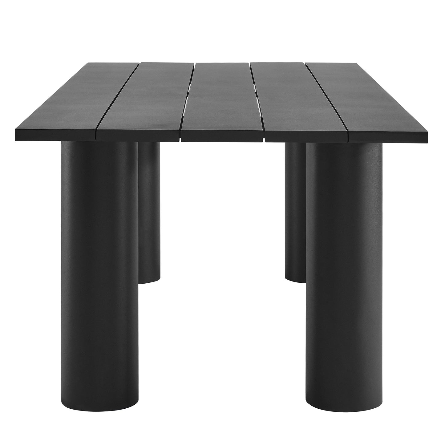 Modway - Nautica Outdoor Patio 87" Rectangular Aluminum Dining Table by Modway  Outdoor Furniture Bar and Dining Gray - EEI-6980-GPH