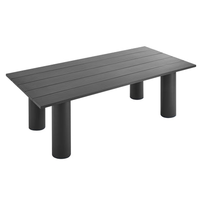 Modway - Nautica Outdoor Patio 87" Rectangular Aluminum Dining Table by Modway  Outdoor Furniture Bar and Dining Gray - EEI-6980-GPH