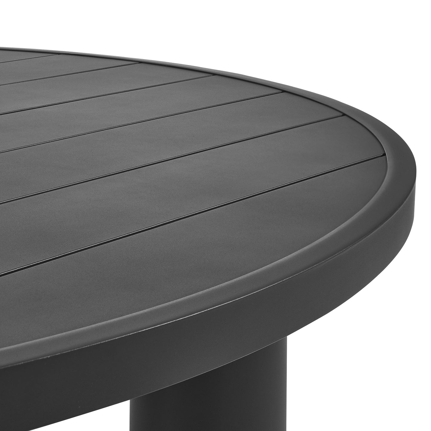 Modway - Nautica Outdoor Patio 60" Round Aluminum Dining Table by Modway  Outdoor Furniture Bar and Dining Gray - EEI-6981-GPH