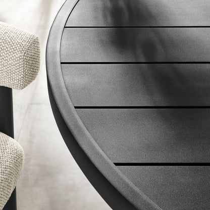 Modway - Nautica Outdoor Patio 60" Round Aluminum Dining Table by Modway  Outdoor Furniture Bar and Dining Gray - EEI-6981-GPH