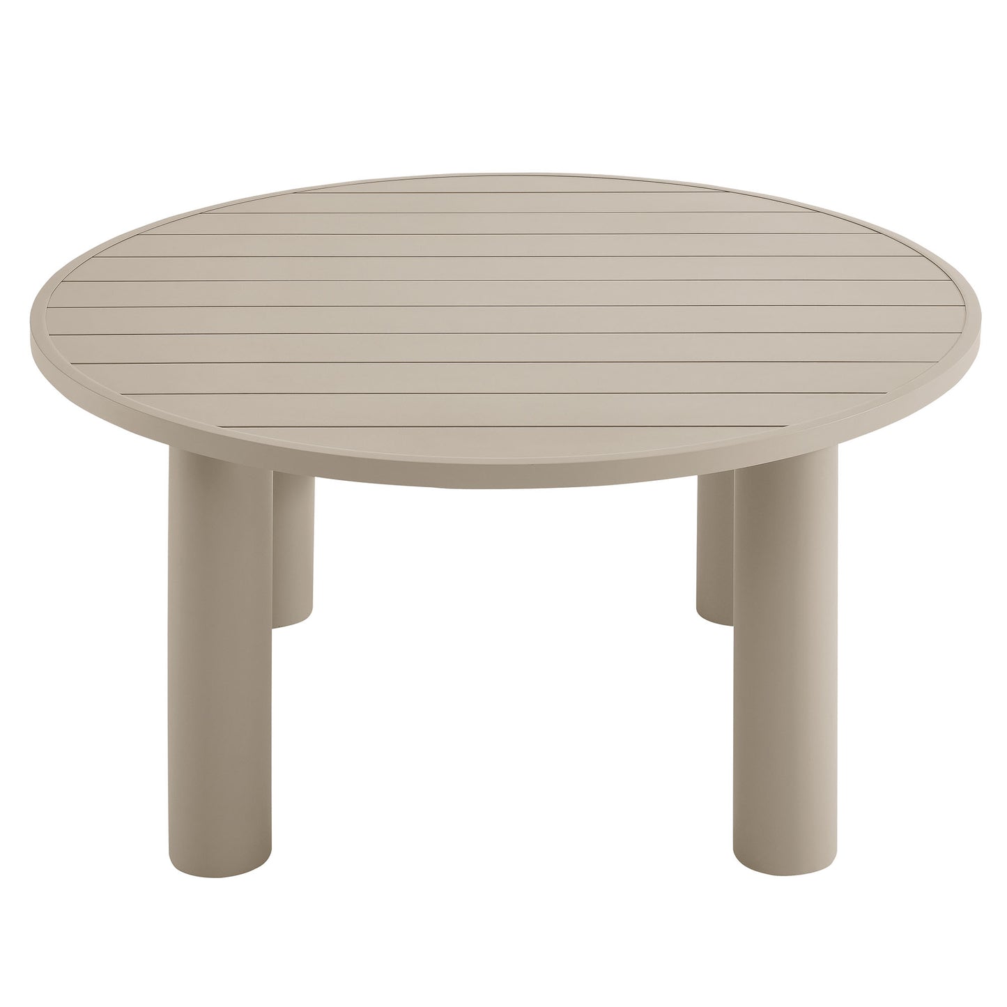 Modway - Nautica Outdoor Patio 60" Round Aluminum Dining Table by Modway  Outdoor Furniture Bar and Dining Brown - EEI-6981-TAU