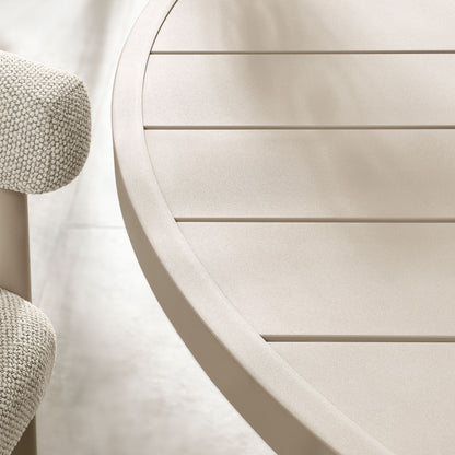 Modway - Nautica Outdoor Patio 60" Round Aluminum Dining Table by Modway  Outdoor Furniture Bar and Dining Brown - EEI-6981-TAU