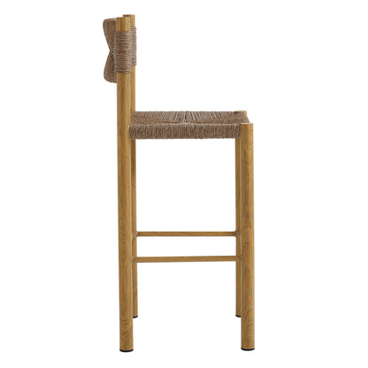 Modway - Parkland Outdoor Patio Rattan and Aluminum Bar Stools Set of 2 by Modway  Outdoor Furniture Bar and Dining Brown - EEI-6984-NAT