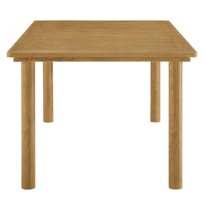 Modway - Parkland 76" Outdoor Patio Aluminum Dining Table by Modway  Outdoor Furniture Bar and Dining Brown - EEI-6985-NAT