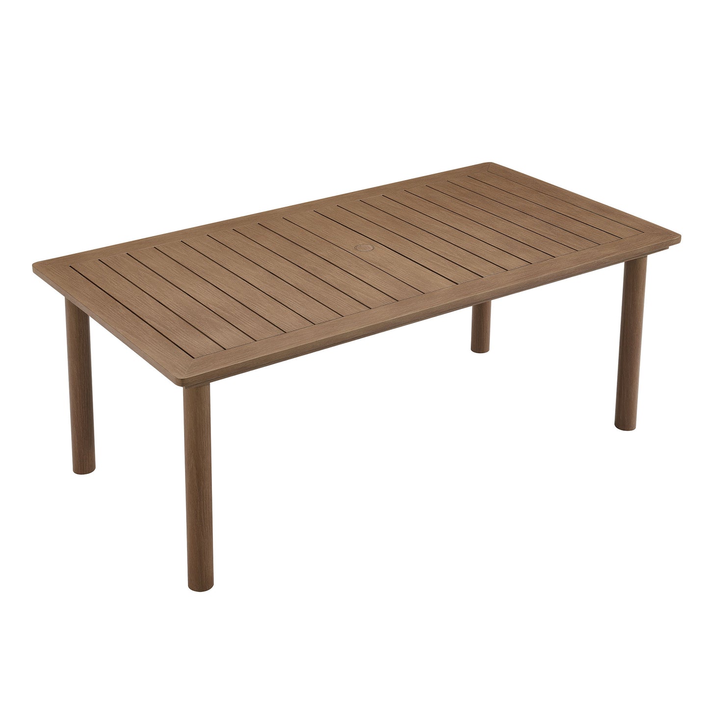 Modway - Parkland 76" Outdoor Patio Aluminum Dining Table by Modway  Outdoor Furniture Bar and Dining Brown - EEI-6985-WAL