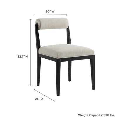 Modway - Kai Fabric Dining Chair by Modway  Bar and Dining Dining Chairs Black - EEI-6993-LIN-BLK