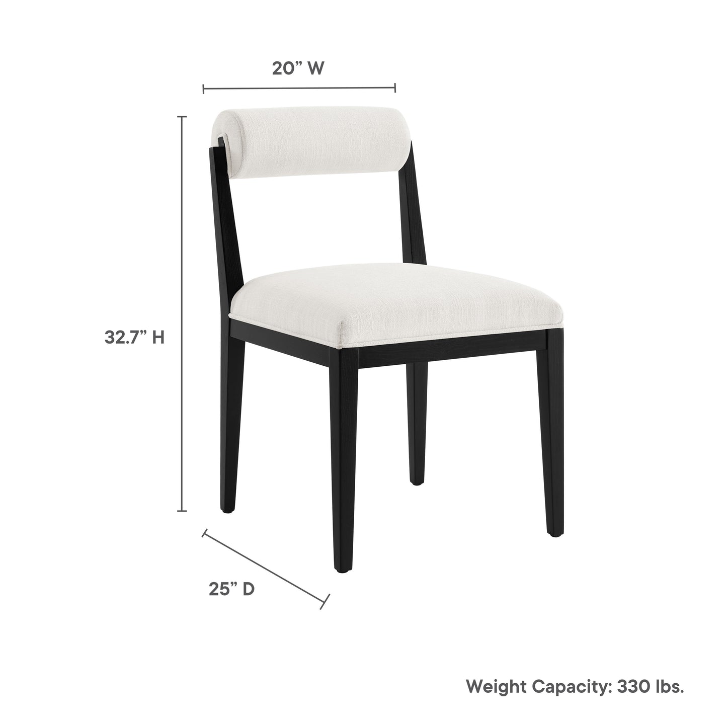 Modway - Kai Fabric Dining Chair by Modway  Bar and Dining Dining Chairs Black - EEI-6993-SAL-BLK