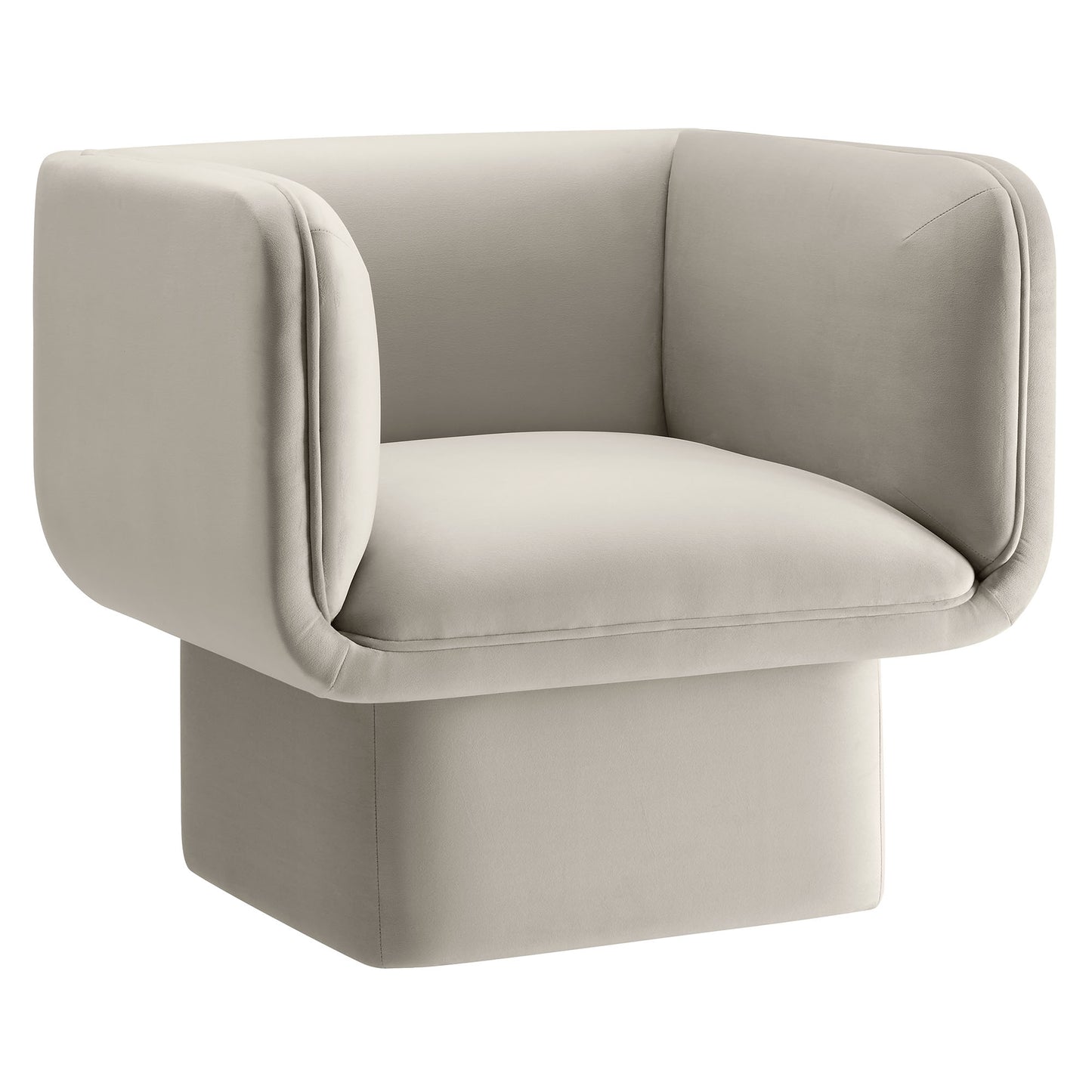 Modway - Tate Performance Velvet Accent Chair by Modway  Living Room Sofas and Armchairs Gray - EEI-6995-ALM