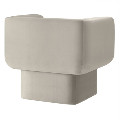 Modway - Tate Performance Velvet Accent Chair by Modway  Living Room Sofas and Armchairs Gray - EEI-6995-ALM
