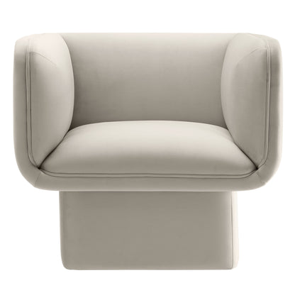 Modway - Tate Performance Velvet Accent Chair by Modway  Living Room Sofas and Armchairs Gray - EEI-6995-ALM