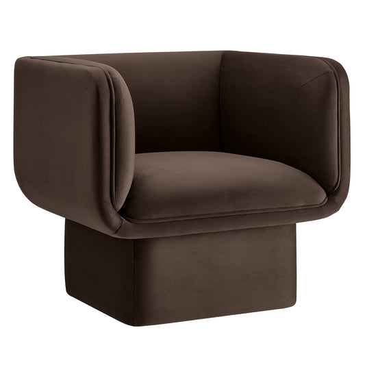 Modway - Tate Performance Velvet Accent Chair by Modway  Living Room Sofas and Armchairs Brown - EEI-6995-CHB