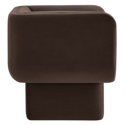Modway - Tate Performance Velvet Accent Chair by Modway  Living Room Sofas and Armchairs Brown - EEI-6995-CHB
