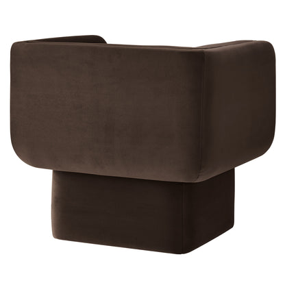 Modway - Tate Performance Velvet Accent Chair by Modway  Living Room Sofas and Armchairs Brown - EEI-6995-CHB