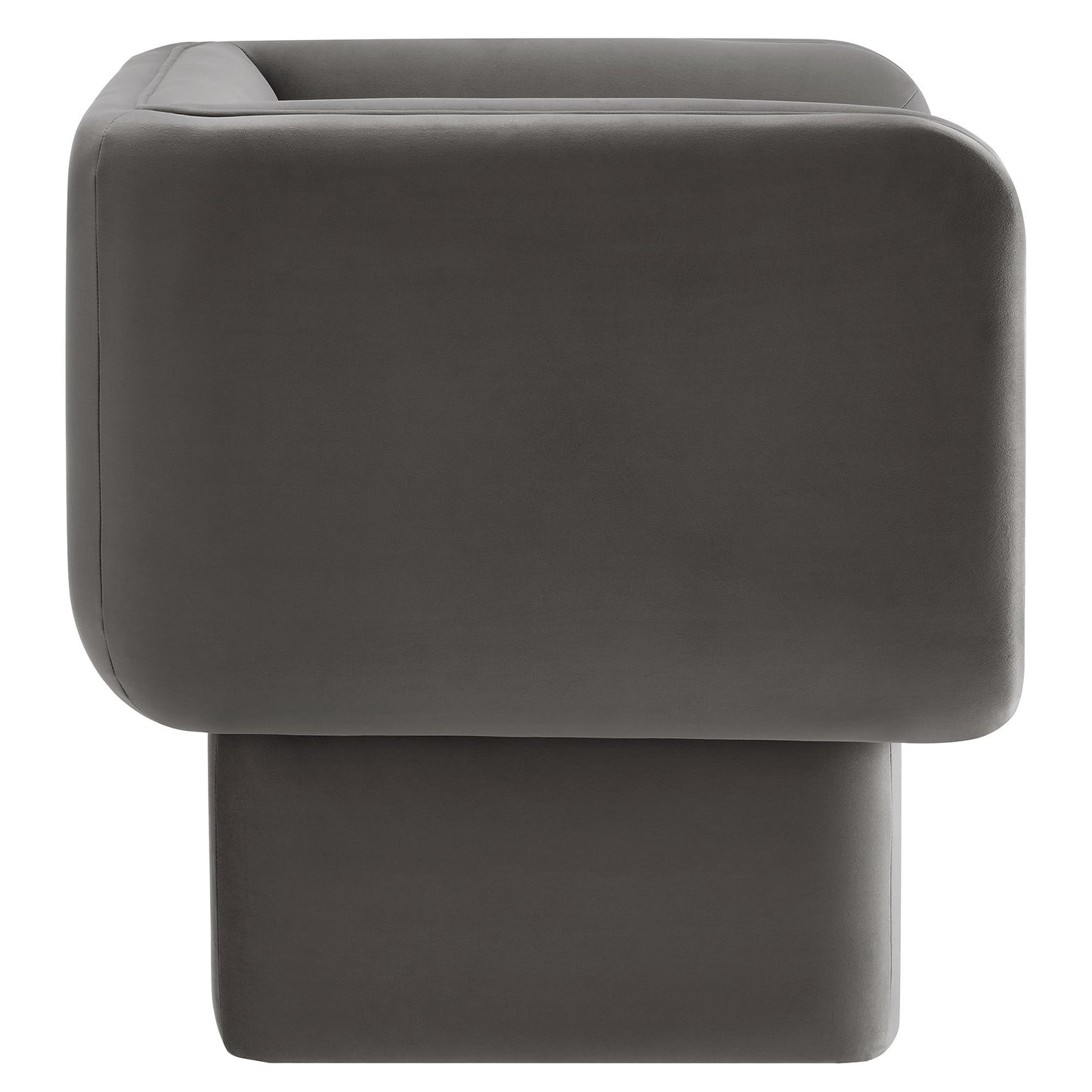 Modway - Tate Performance Velvet Accent Chair by Modway  Living Room Sofas and Armchairs Gray - EEI-6995-STG