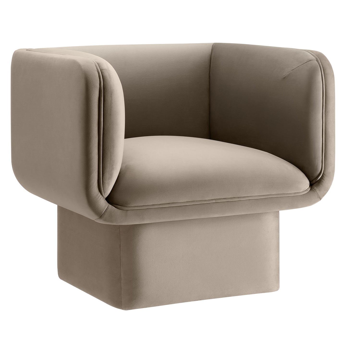 Modway - Tate Performance Velvet Accent Chair by Modway  Living Room Sofas and Armchairs Brown - EEI-6995-TAU