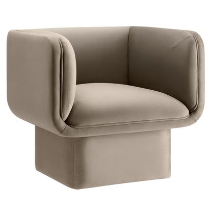 Modway - Tate Performance Velvet Accent Chair by Modway  Living Room Sofas and Armchairs Brown - EEI-6995-TAU