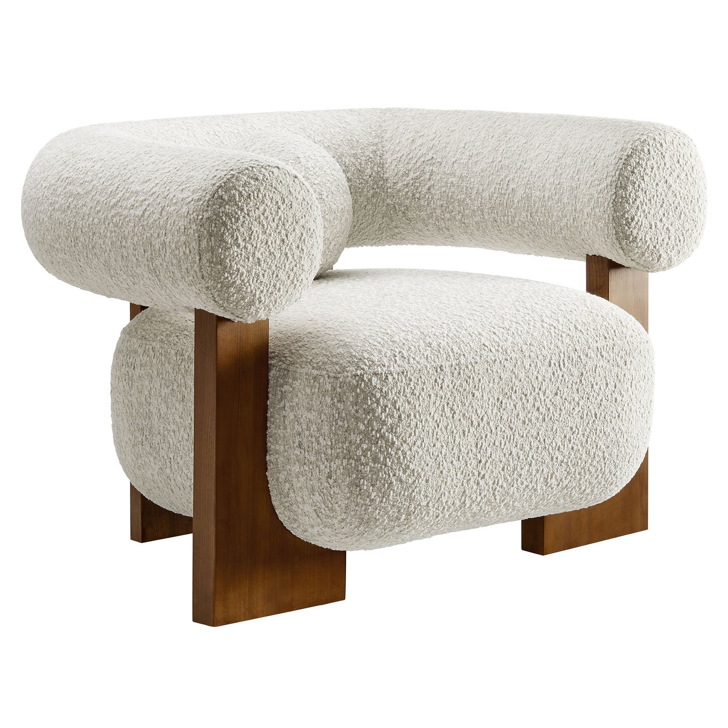 Modway - Jace Boucle Accent Chair by Modway  Living Room Sofas and Armchairs White - EEI-6996-PRL