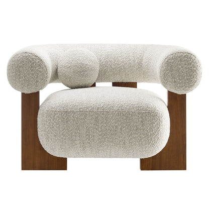 Modway - Jace Boucle Accent Chair by Modway  Living Room Sofas and Armchairs White - EEI-6996-PRL