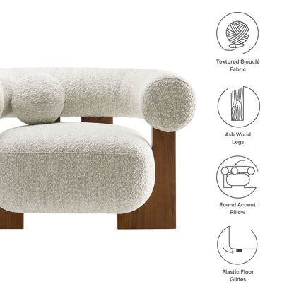 Modway - Jace Boucle Accent Chair by Modway  Living Room Sofas and Armchairs White - EEI-6996-PRL