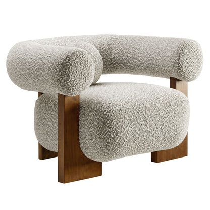 Modway - Jace Boucle Accent Chair by Modway  Living Room Sofas and Armchairs Gray - EEI-6996-RIV