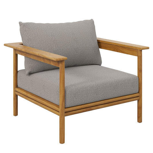 Modway - Wren Outdoor Patio Teak Wood Armchair by Modway  Outdoor Furniture Sofa Sectionals Brown - EEI-7007-NAT-DRI