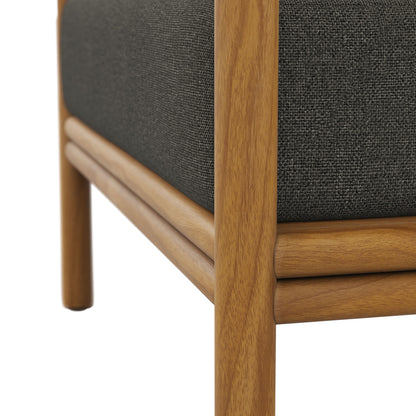 Modway - Wren Outdoor Patio Teak Wood Armchair by Modway  Outdoor Furniture Sofa Sectionals Gray - EEI-7007-NAT-FLI