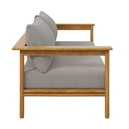 Modway - Wren Outdoor Patio Teak Wood Sofa by Modway  Outdoor Furniture Sofa Sectionals Brown - EEI-7008-NAT-DRI