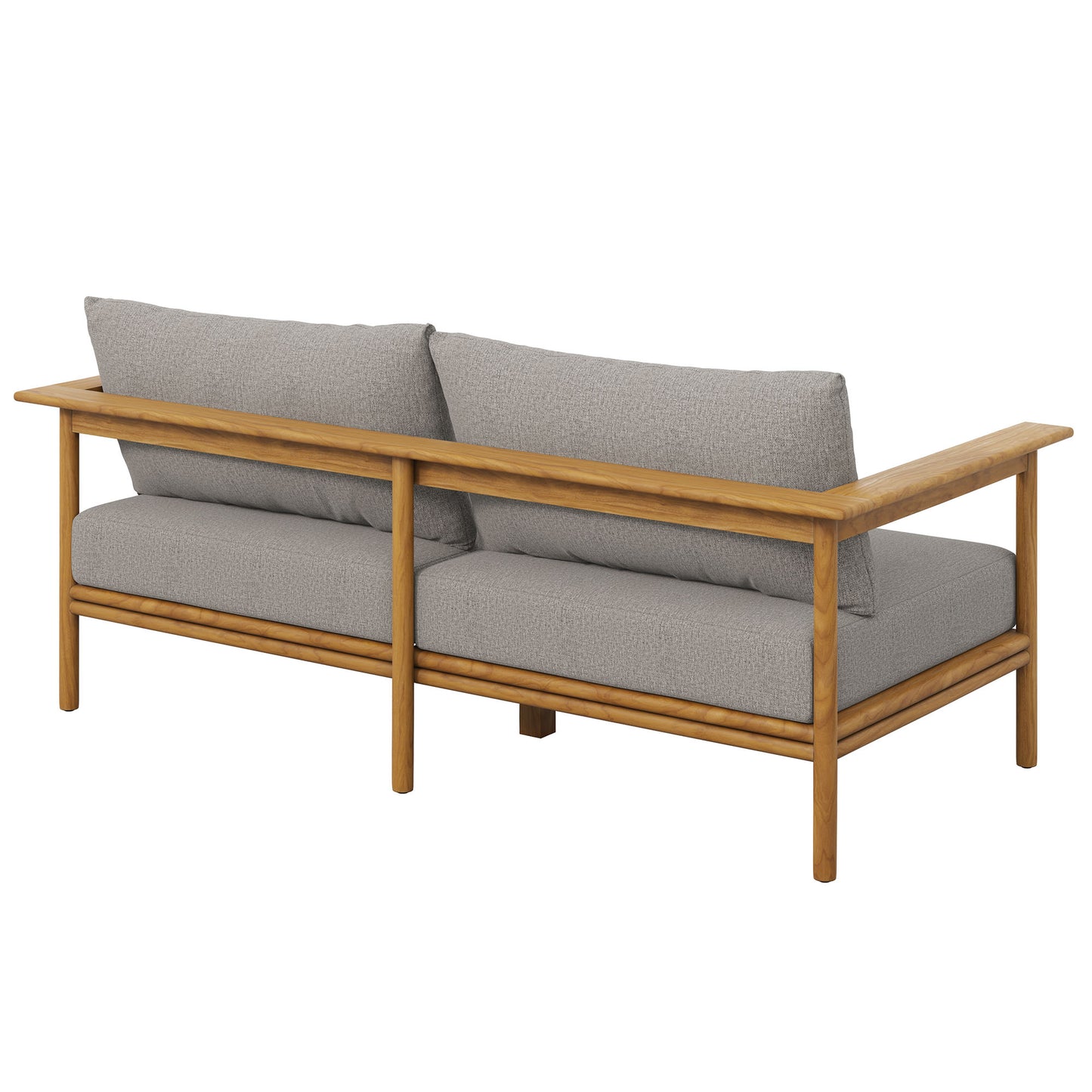 Modway - Wren Outdoor Patio Teak Wood Sofa by Modway  Outdoor Furniture Sofa Sectionals Brown - EEI-7008-NAT-DRI