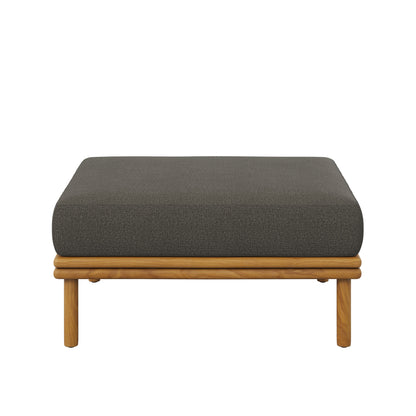 Modway - Wren Outdoor Patio Teak Wood Ottoman by Modway  Outdoor Furniture Sofa Sectionals Gray - EEI-7009-NAT-FLI