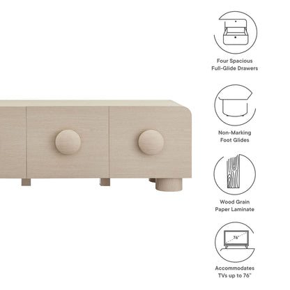 Modway - Sonnet 69" Low Profile TV Stand by Modway  Living Room Decor Brown - EEI-7011-ASH