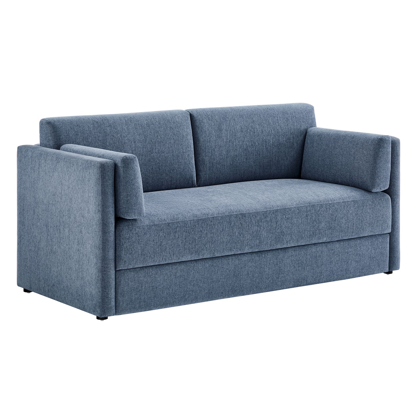 Modway Outlet Linden Upholstered Heathered Chenille Sofa by Modway  Living Room Furniture Denim - EEI-7012-DEN