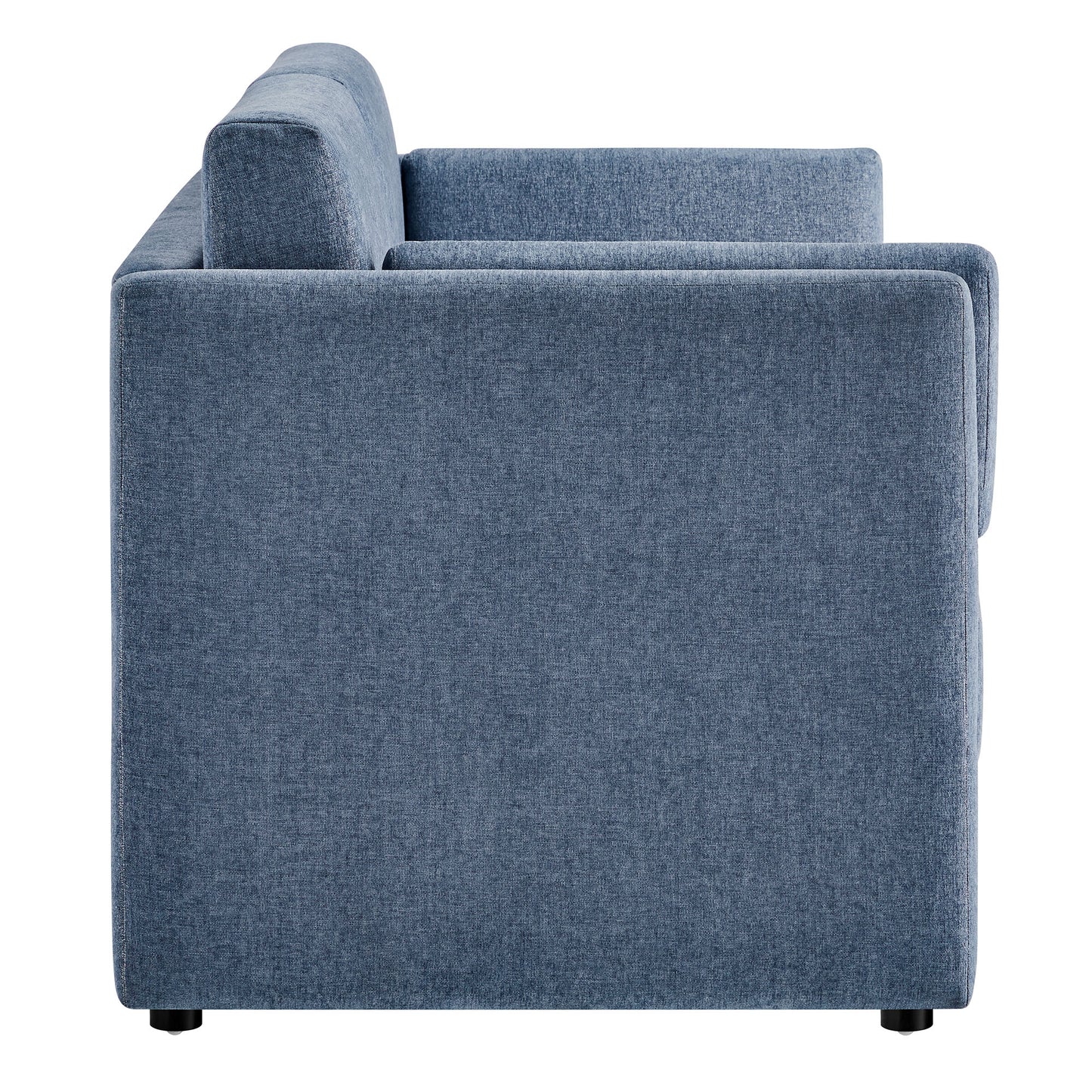 Modway Outlet Linden Upholstered Heathered Chenille Sofa by Modway  Living Room Furniture Denim - EEI-7012-DEN