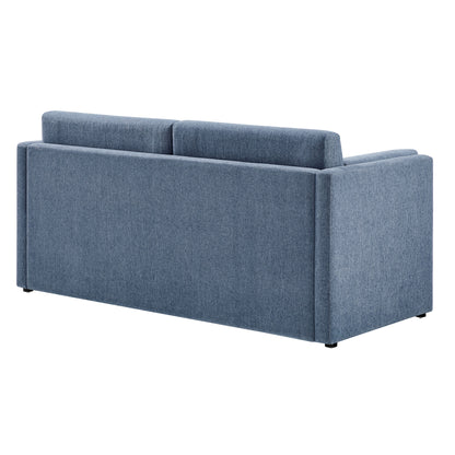 Modway Outlet Linden Upholstered Heathered Chenille Sofa by Modway  Living Room Furniture Denim - EEI-7012-DEN