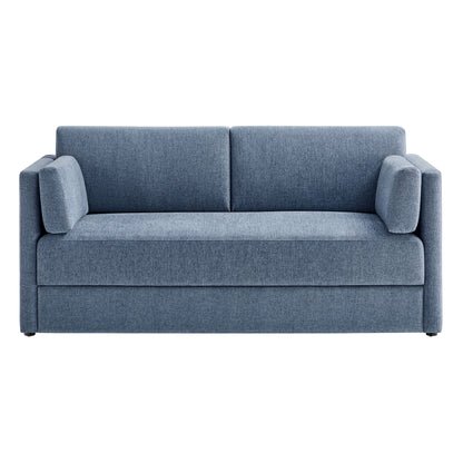 Modway Outlet Linden Upholstered Heathered Chenille Sofa by Modway  Living Room Furniture Denim - EEI-7012-DEN