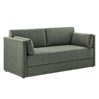 Modway - Linden Upholstered Heathered Chenille Sofa by Modway  Living Room Sofas and Armchairs Green - EEI-7012-EUC