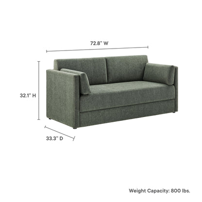 Modway - Linden Upholstered Heathered Chenille Sofa by Modway  Living Room Sofas and Armchairs Green - EEI-7012-EUC