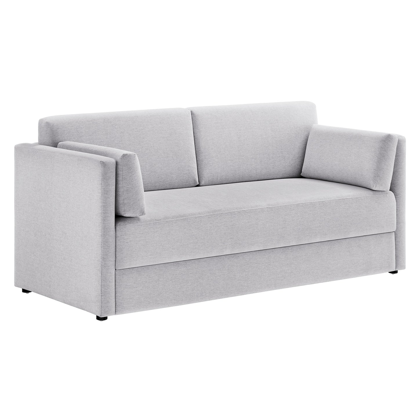 Modway - Linden Upholstered Heathered Chenille Sofa by Modway  Living Room Sofas and Armchairs Gray - EEI-7012-NPT